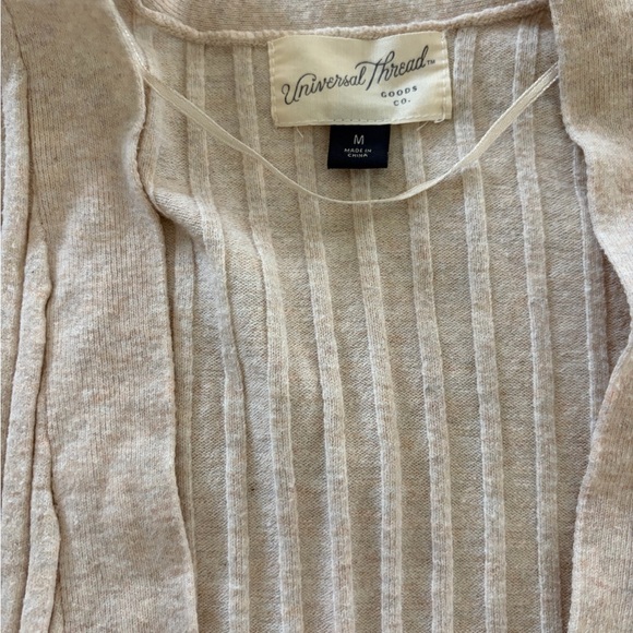 Universal Thread Beige Ribbed Button-Up Cardigan - Picture 2 of 3